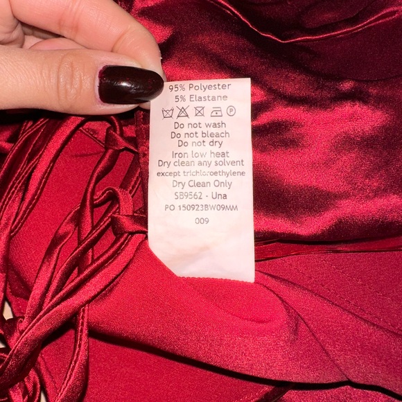 House of CB 'Una' Ruby Lace-Back Corset Satin Top Small - Picture 11 of 15